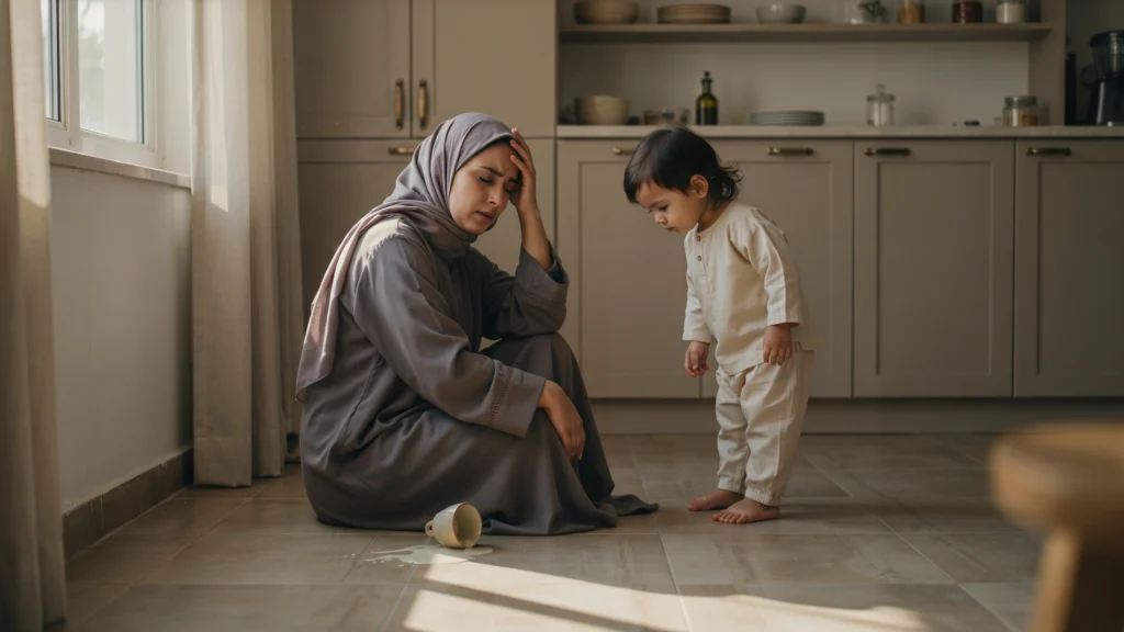 الصراخ على الأطفال من الأخطاء التربوية الشائعة - أم نادمة بعد لحظة غضب