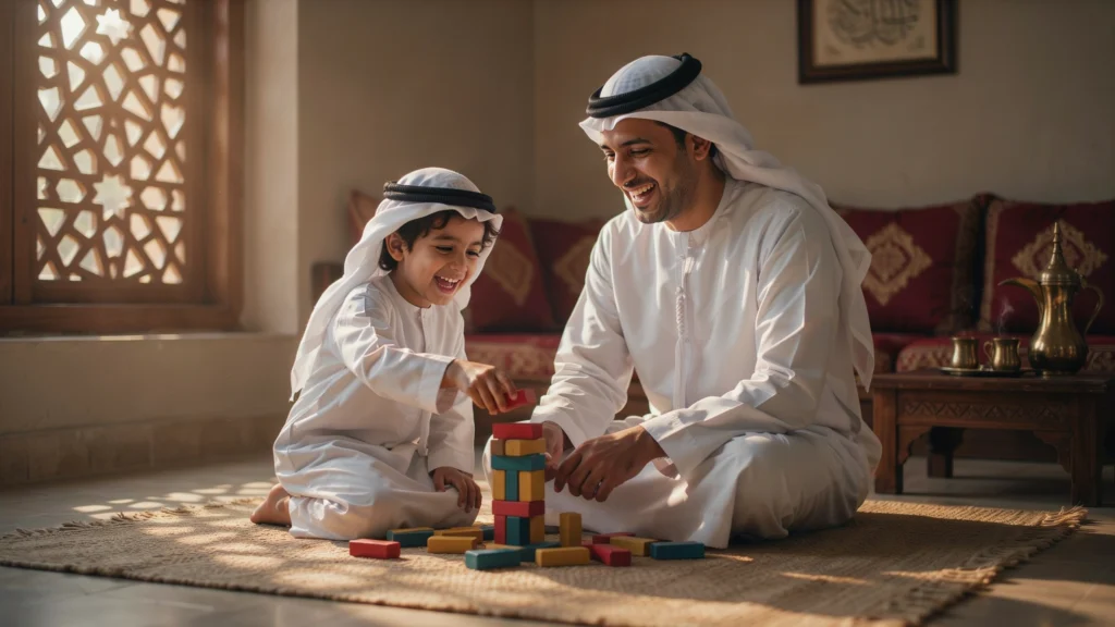 التعزيز الإيجابي العاطفي عبر اللعب مع الطفل في المنزل