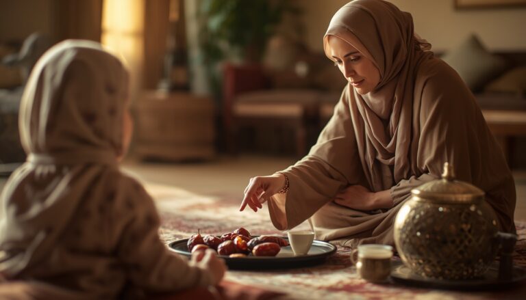 مفردات الطفل: أم سعودية تسمّي حبّة تمر لطفلها في مجلس البيت